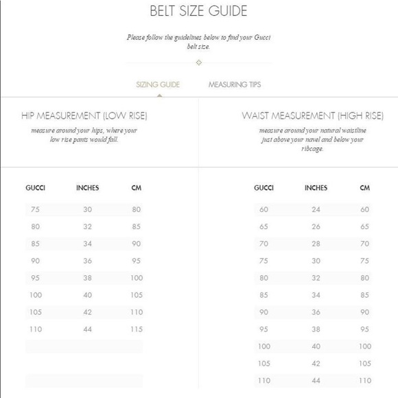 how to measure a gucci belt